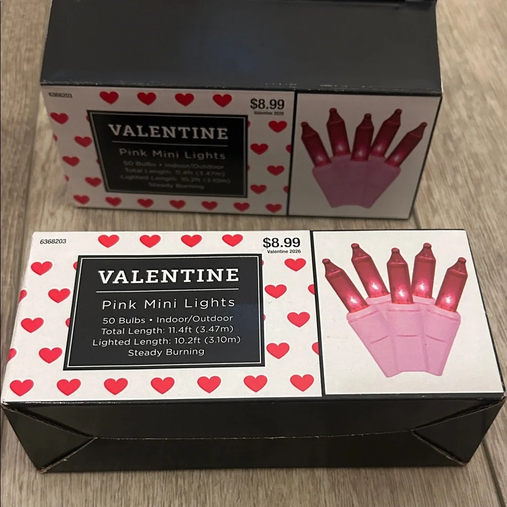VALENTINE Pink Mini String Lights - Picture 4 of 4